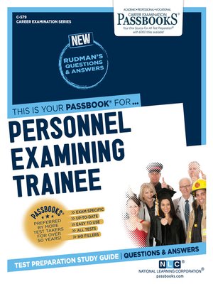 cover image of Personnel Examining Trainee